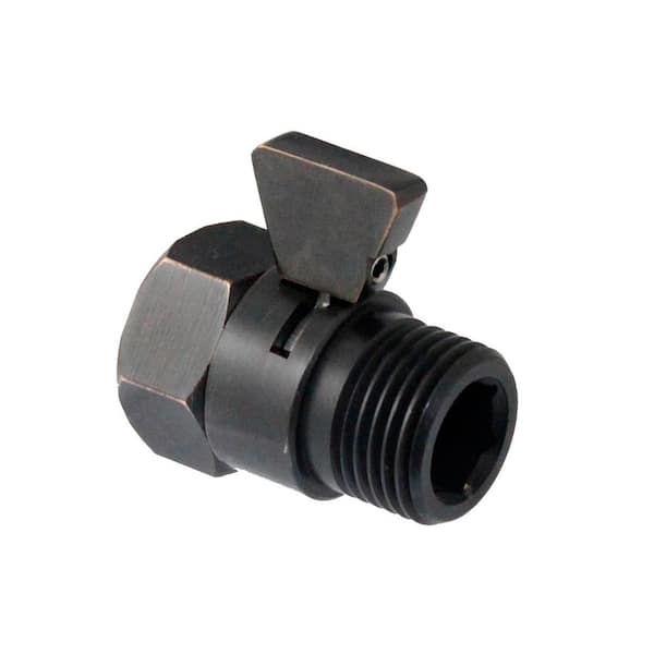 null Water-Saver Volume Flow Control and Shut Off Valve for Shower Heads and Hand Showers in Rubbed Bronze