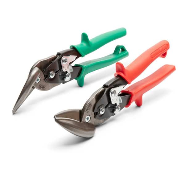 9-1/4 in. Wiss Compound Action Offset Straight and Left/Right Cut Aviation Snip Set (2-Piece)