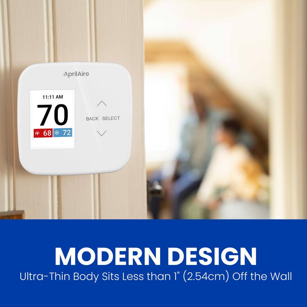 AprilAire White Programmable Wi-Fi Smart Thermostat with IAQ Control