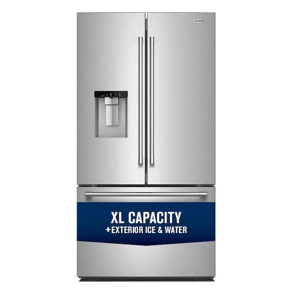 36 in. 29.58 cu. ft. Freestanding French Door Refrigerator in Fingerprint-Resistant Stainless Finish with XL Capacity