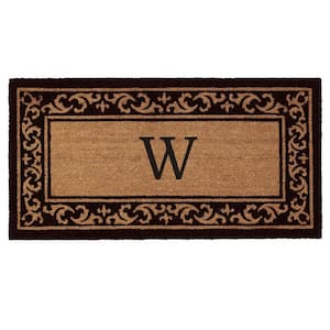 Kendall Monogram Door Mat 24 in. x 48 in. (Letter W)