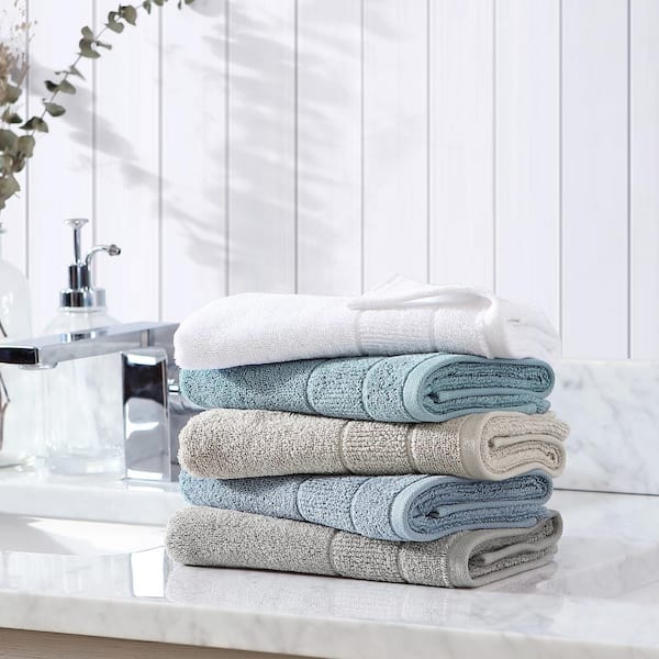 Tommy Bahama Island Retreat 2-Piece Blue Cotton Hand Towel Set