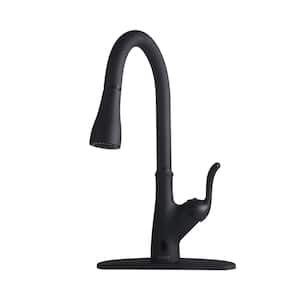 Single Handle Touchless Pull Down Sprayer Kitchen Faucet with Advanced Spray Smart Kitchen Sink Faucets in Matte Black