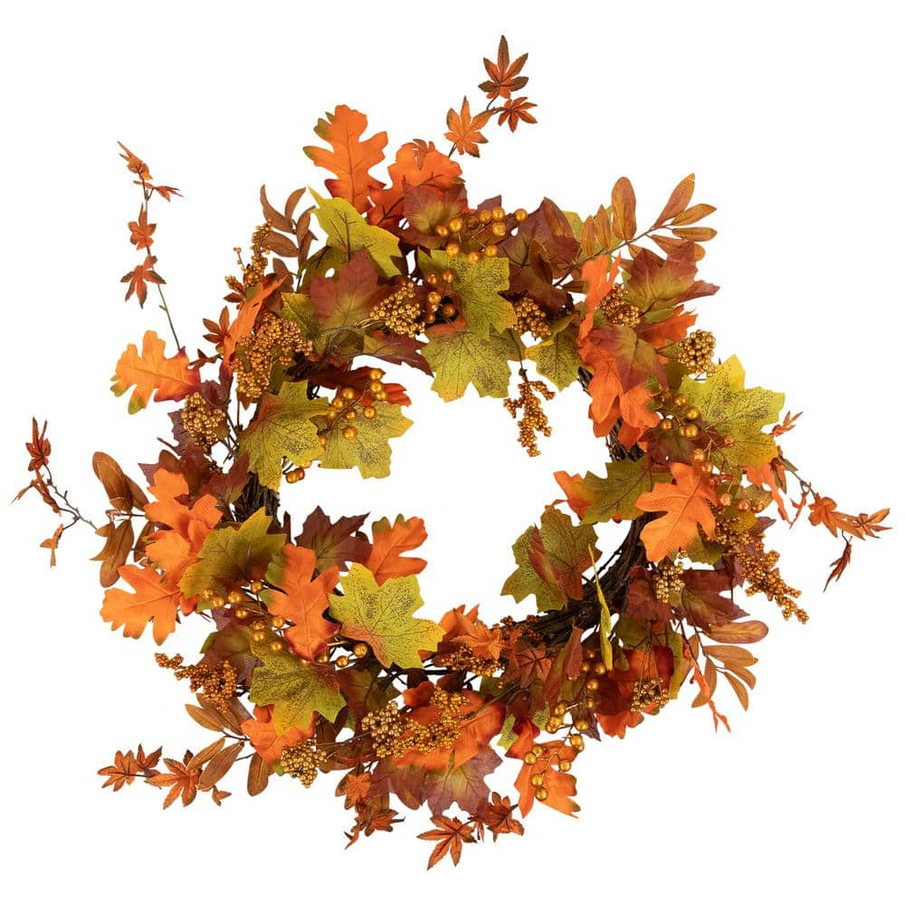 Northlight 32 in. Autumn Harvest Artificial Wreath 32257212 - The Home ...