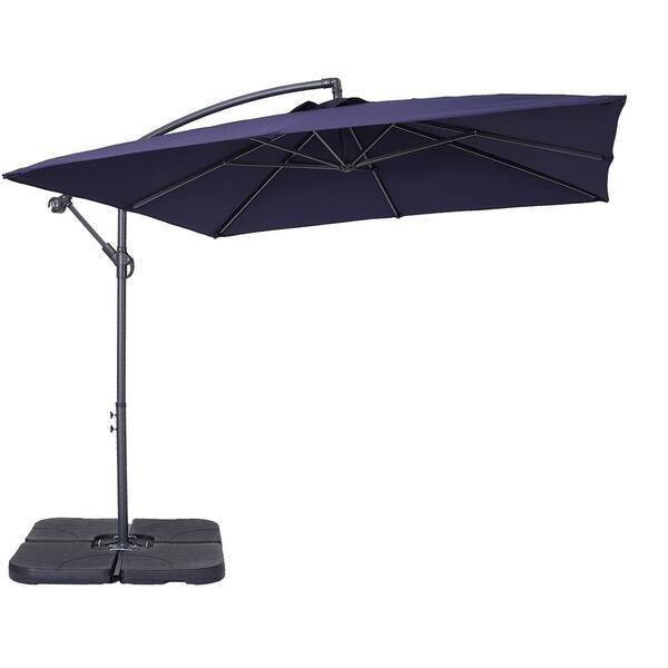  Flynama  Crank Lift Outdoor Offset Square Patio Umbrella 