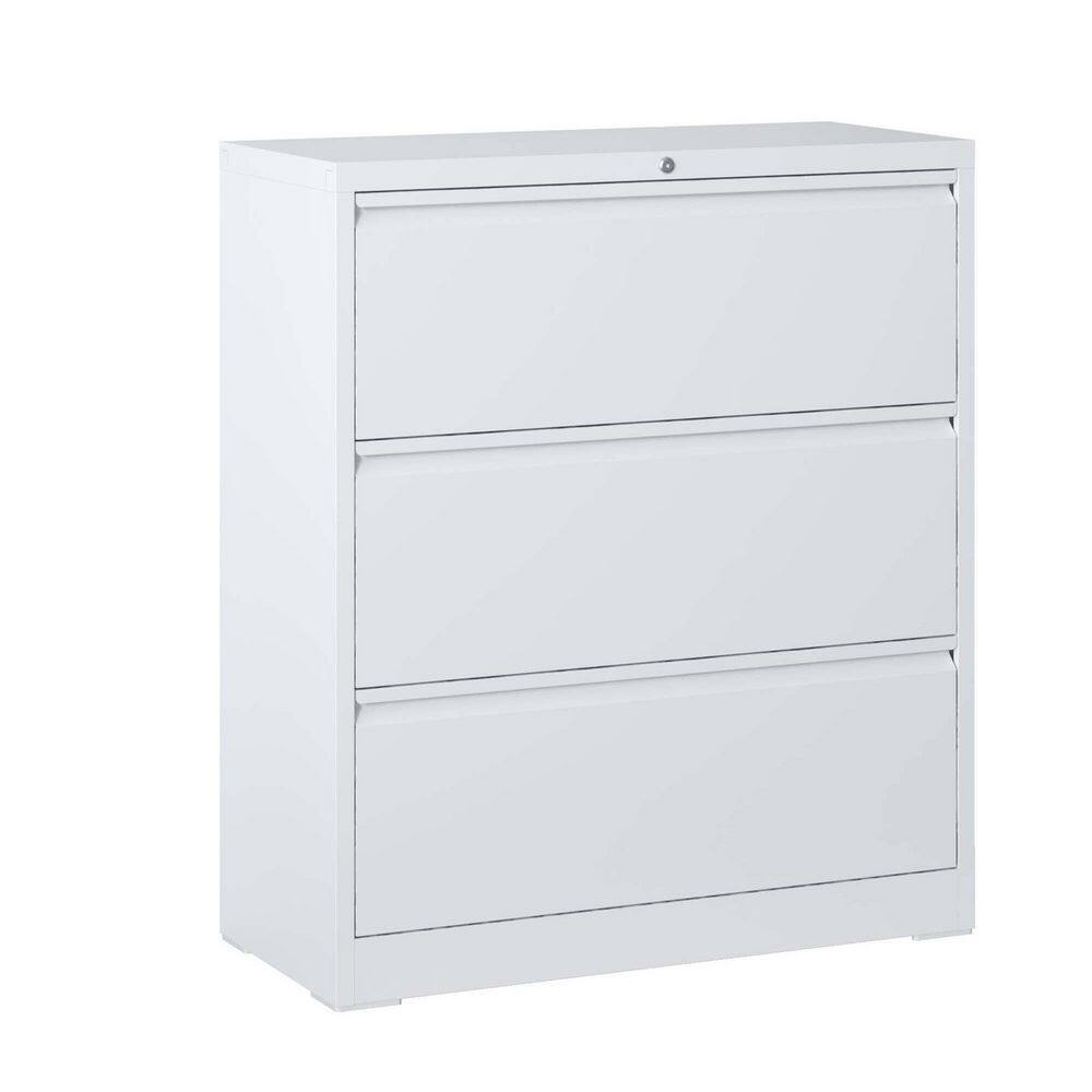 15.75 in. W 3 Drawer Metal File Cabinet with Lock, White Filing Cabinets, Tool Chests price history on PriceWatchPro