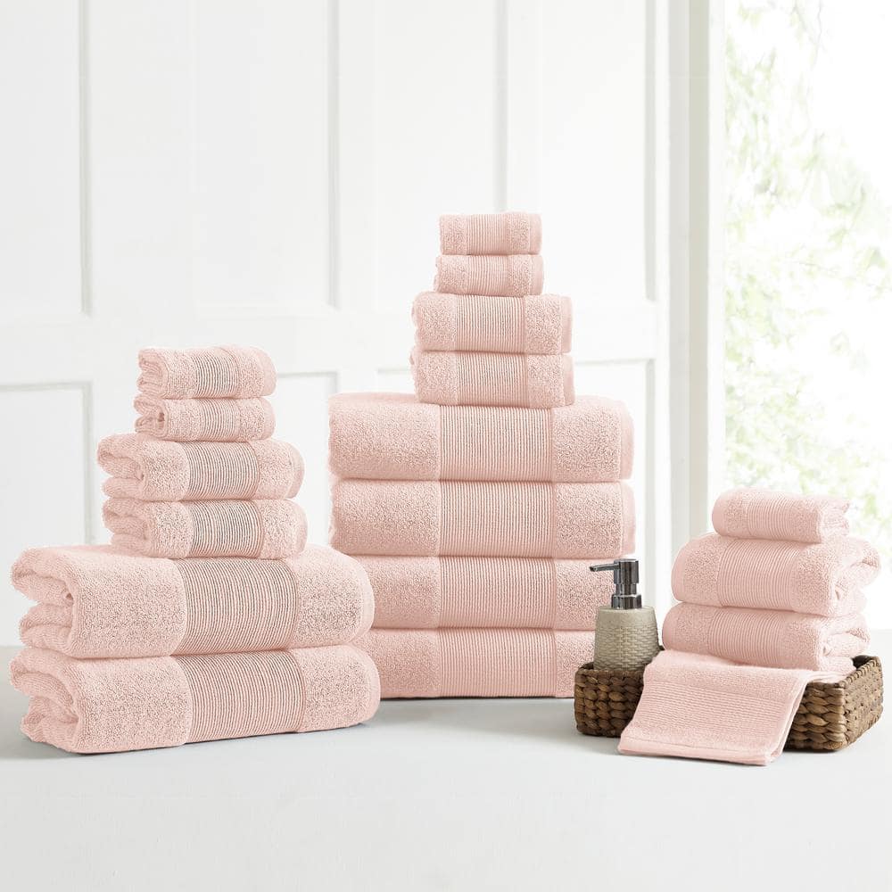 MODERN THREADS Air Cloud 2-Piece Peachy Blush Oversized Bath Sheet  5ACTL2PE-BLS-ST - The Home Depot