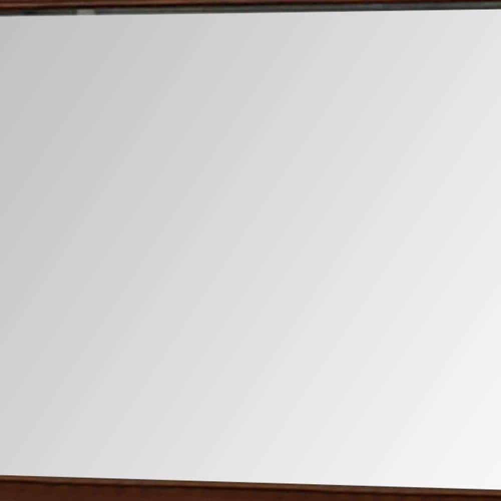 Oak Brown 44" Rectangular Wood Frame Dresser Mirror