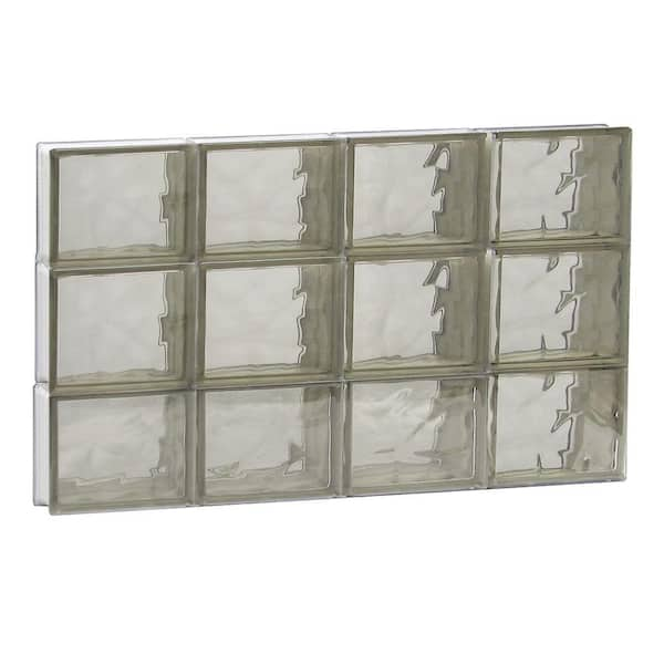 Clearly Secure 31 In X 1725 In X 3125 In Frameless Wave Pattern Non Vented Bronze Glass 