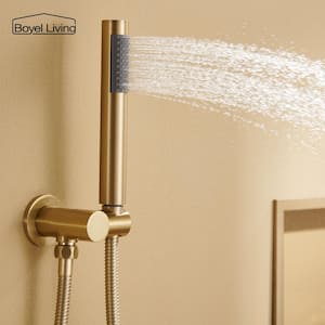 Gold Shower Head Shower Nozzle 1Pc Pressure Handheld Bathroom Electroplate BL 