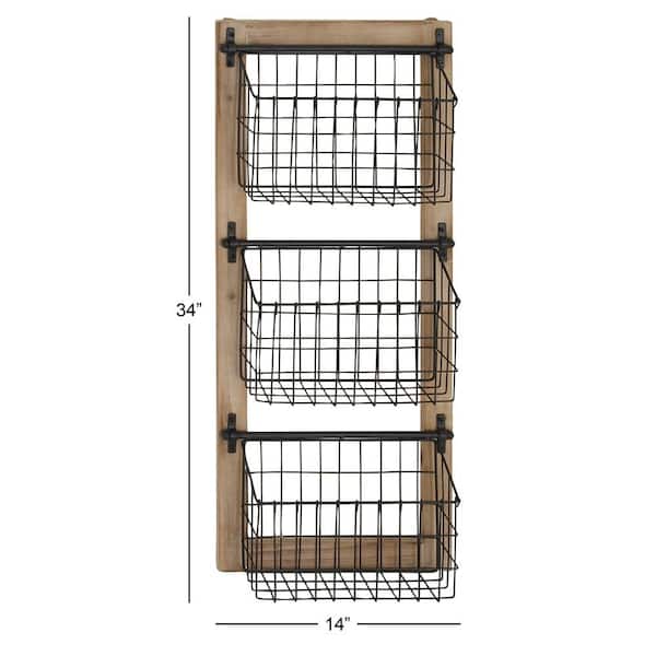 Black Metal Farmhouse Magazine Rack Holder