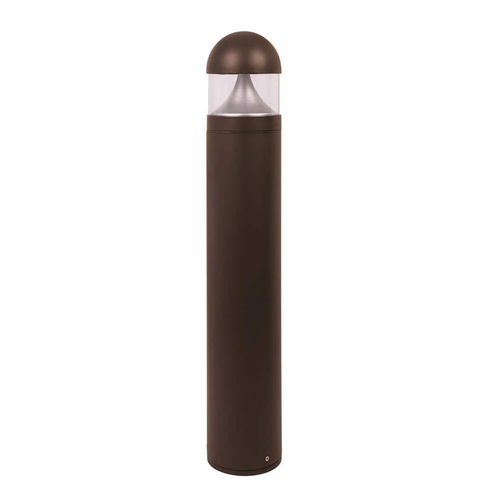 Bronze LED Pathway Bollard Light with Clear Plastic Lens