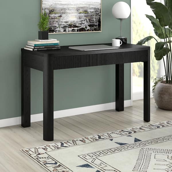 Mendoza 47.5 in. Black Grain Writing Desk