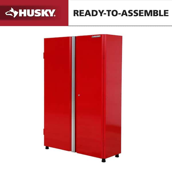 Ready-to-Assemble 24-Gauge Steel Freestanding Garage Cabinet in Red (48 in. W x 72 in. H x 18.3 in. D)