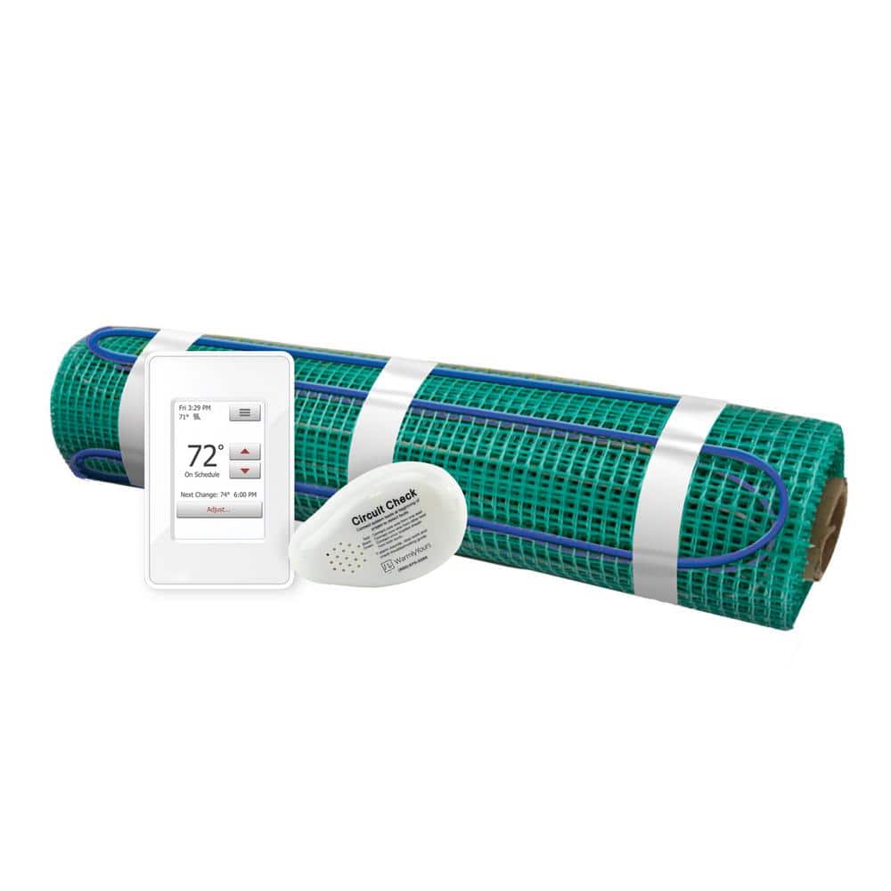 TempZone 8 ft. x 18 in. 240-Volt Floor Heating Mat Kit with Touch Thermostat (Covers 12 sq. ft.) price history on PriceWatchPro
