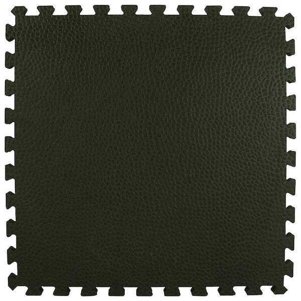 Greatmats Pebble Top Black 24 in. x 24 in. x 0.75 in. Interlocking Foam Gym Floor Tile