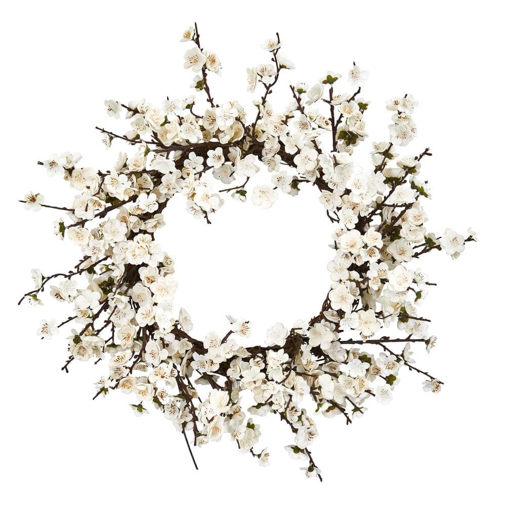24 in. Artificial Plum Blossom Wreath price history on PriceWatchPro