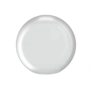 14 in. Dia Globe White Smooth Acrylic with 5.25 in. Inner Diameter Neckless