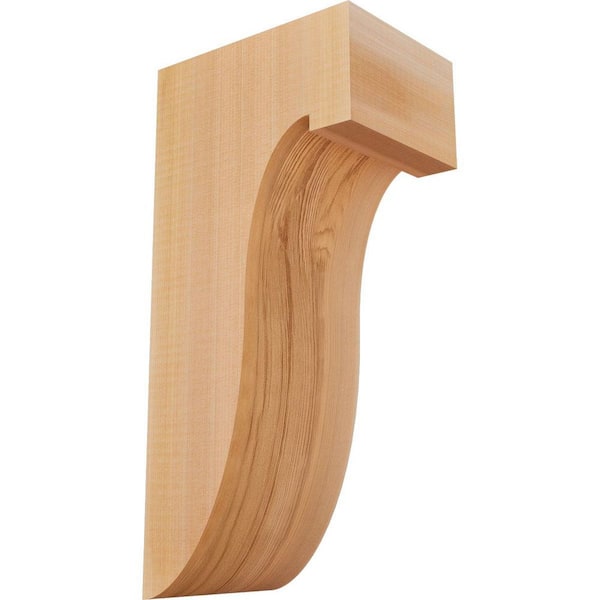 Ekena Millwork 5-1/2 in. x 8 in. x 16 in. Western Red Cedar Del Monte Smooth Corbel