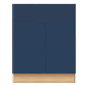 Hargrove 30 in. W x 21 in. D x 34.5 in. H Assembled Plywood Sink Base Bath Cabinet in Vessel Blue with Soft Close