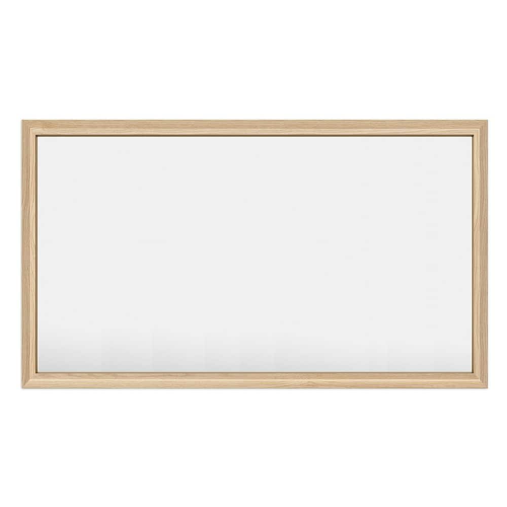 55 in. W x 32 in. H Rectangular Aluminum Alloy Framed & Tempered Glass Wall Bathroom Vanity Mirror in Light Yellow Wood price history on PriceWatchPro