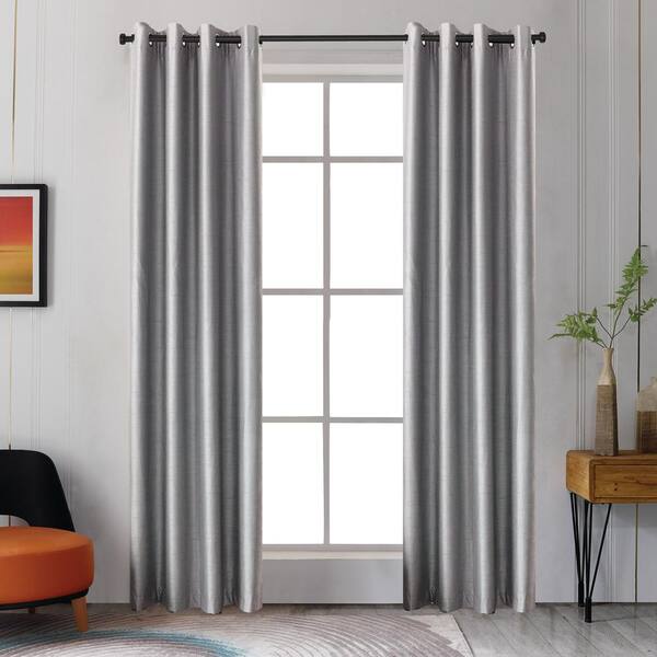 Lyndale Decor Aberdeen Blackout Curtain 52in.Wx120in.L in Grey