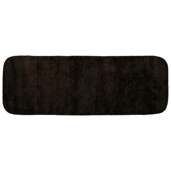 Garland Rug Traditional Chocolate 22 in. x 60 in. Washable Bathroom Accent Rug