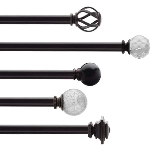 Match Ball 1 In Curtain Rod Finial, Oil Rubbed Bronze Curtain Rod