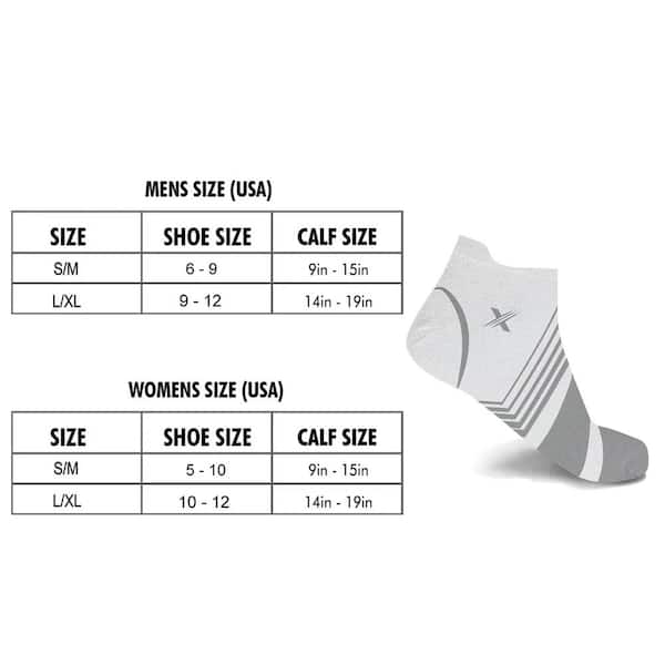 EXTREME FIT Men Large/X-Large White Edition Ultra V-Striped Ankle