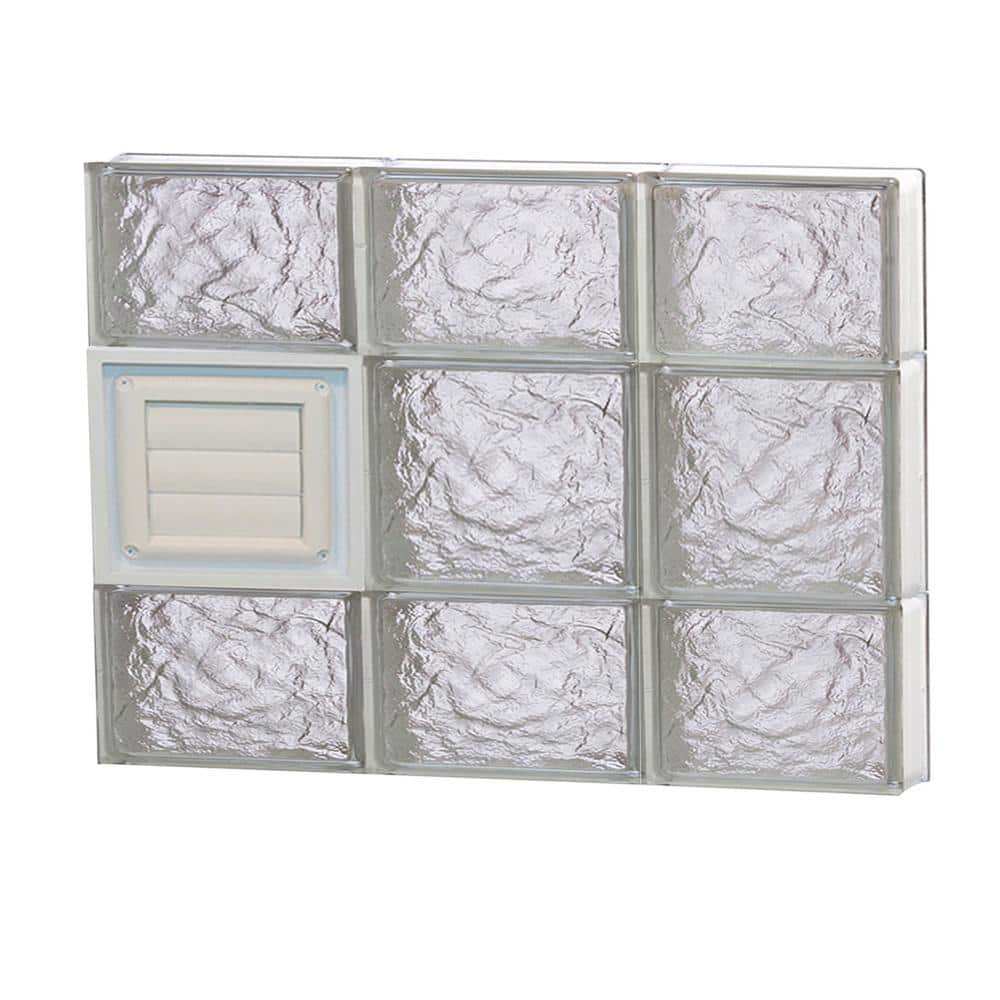 23.25 in. x 19.25 in. x 3.125 in. Frameless Ice Pattern Glass Block Window with Dryer Vent price history on PriceWatchPro