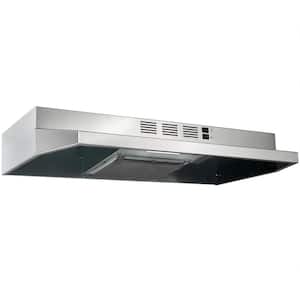 24-in Stainless Steel Under Cabinet Range Hood with Charcoal Filter