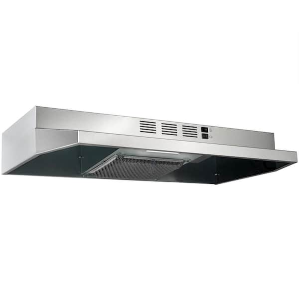 AKDY 24-in Stainless Steel Under Cabinet Range Hood with Charcoal Filter