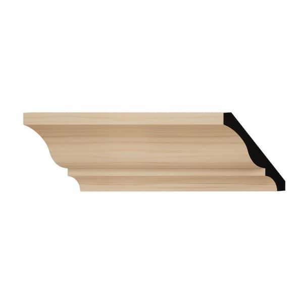 Ekena Millwork WM48 2.63 in. D x 3.34 in. W x 6 in. L Wood (Alder) Crown Moulding Sample