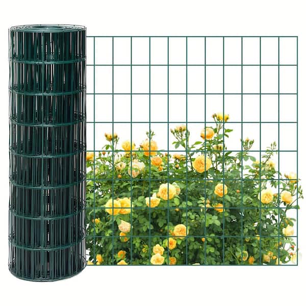 60 in. x 50 ft. 12.5-Gauge Reinforced PVC Coated Wire Mesh for Garden Fencing and Pet Enclosures, Precision Welding