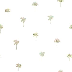 Palmetto Pink Leaves Paper Strippable Wallpaper (Covers 56.4 sq. ft.)