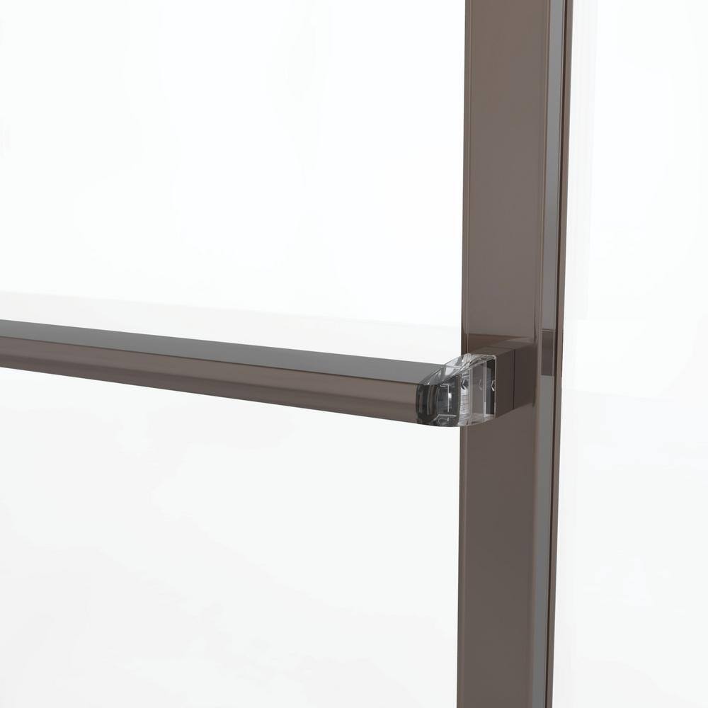 Deluxe Oil Rubbed Bronze Framed Sliding Shower Door with Obscure Glass