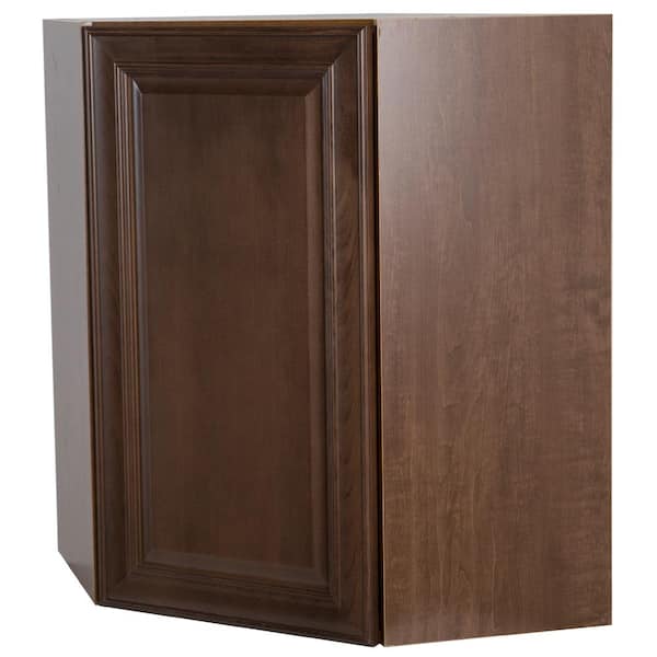 Benton Assembled 23.6x30x23.6 in. Corner Wall Cabinet in White Benton Assembled 23.6x30x23.6 in. Corner Wall Cabinet in White