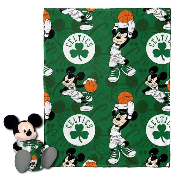 THE NORTHWEST GROUP NBA Celtics Basketball Mickey Hugger Pillow and Silk Touch Throw Set
