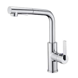 Hena Single-Handle Pull-Out Sprayer Kitchen Faucet with Accessories in Rust and Spot Resist in Polished Chrome
