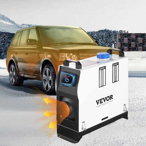 27297 BTU Diesel Air Heater 12-Volt Parking Heater with Red LCD Switch and Remote Control Diesel Heater for Car