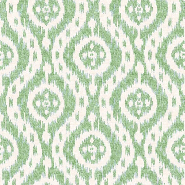 SURFACE STYLE Ikat Tracery Matcha Vinyl Peel and Stick Wallpaper Roll ( Covers 30.75 sq. ft. )