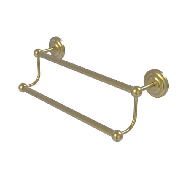 Allied Brass Prestige Que New Collection 36 in. Double Towel Bar in Satin Brass