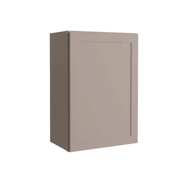Hampton Bay Courtland 21 in. W x 12 in. D x 30 in. H Assembled Shaker Wall Kitchen Cabinet in Sterling Gray
