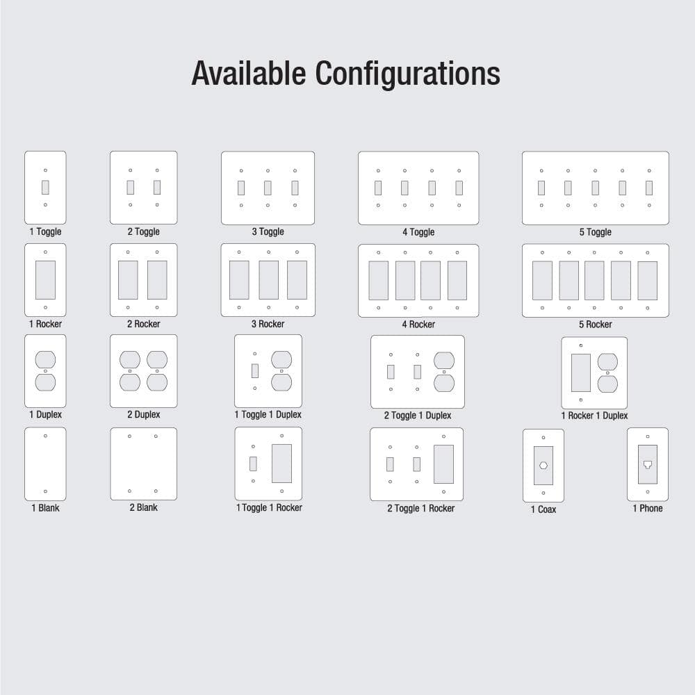 Black Metal 2-Gang Toggle and Duplex Wall Plate