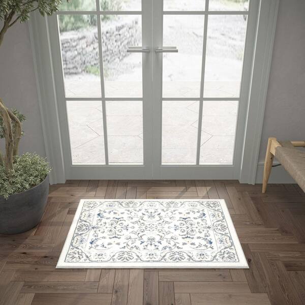 Madison Floral Cream 2 ft. x 3 ft. Indoor Area Rug