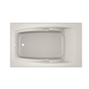 CETRA 60 in. x 36 in. Rectangular Soaking Bathtub with Reversible Drain in Oyster