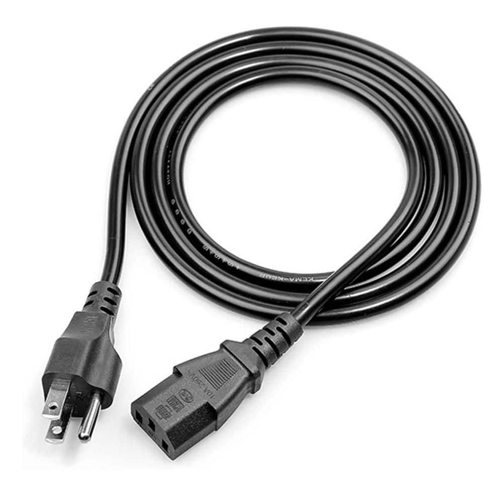 10 ft. 3-Prong AC Power Cord for Computer, Monitor, TV, Printer, Power Supp