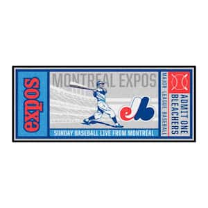 Montreal Expos Gray 2 ft. 6 in. x 6 ft. Ticket Runner Rug