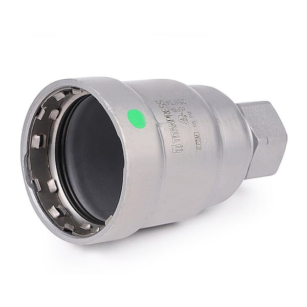 T TITANPRESS 1-1/4 in. x 1 in. Carbon Steel Press x FPT Reducing Female Adapter EPDM Mechanical