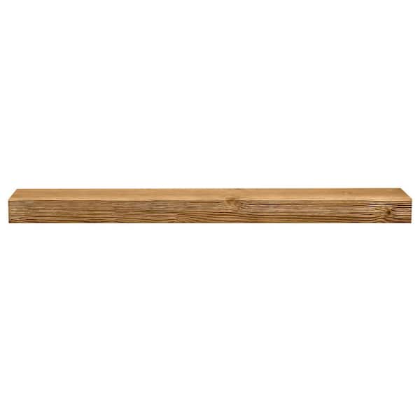Dogberry Collections 42 in. x 6 in. Aged Oak Solid Timber Decorative Wall Shelf